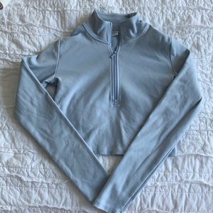 Cropped half zip